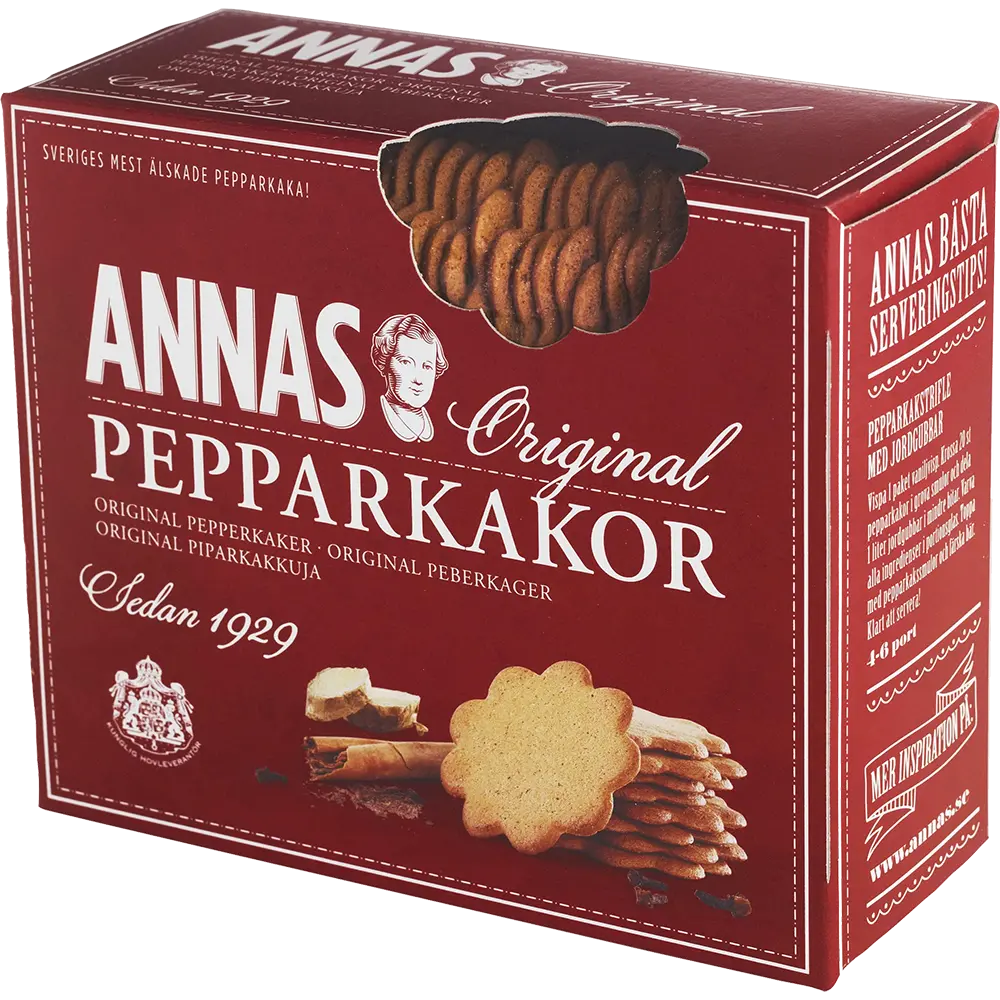 Annas Pepparkakor Original offers the authentic taste of Swedish gingerbread cookies, perfect for the holiday season.