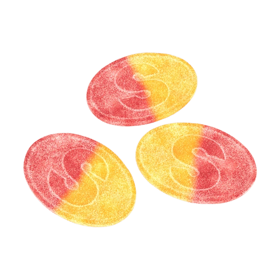 Candy People S-Märke Sour Lemon/Raspberry Single View