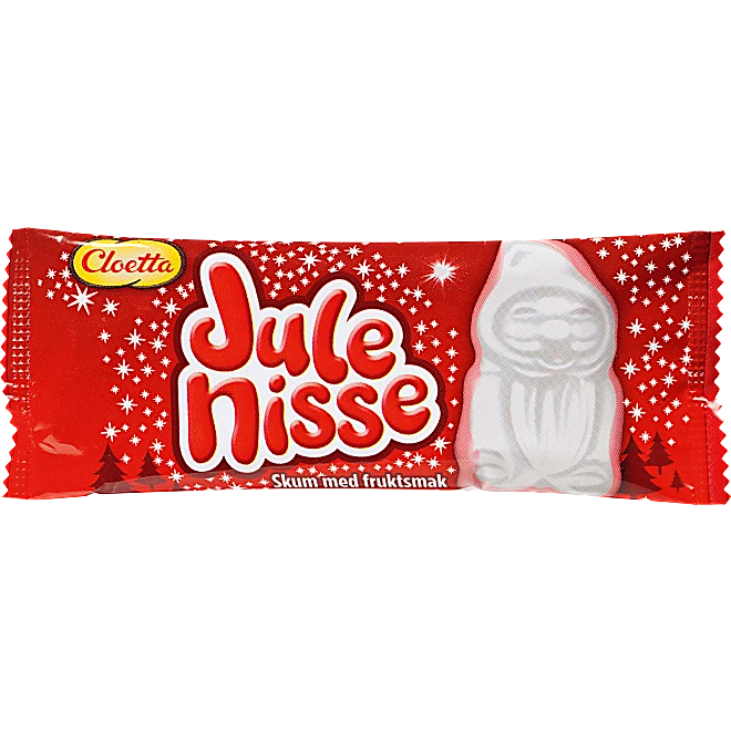 Cloetta Julnisse – a festive Swedish candy featuring Christmas-themed flavors and holiday packaging.