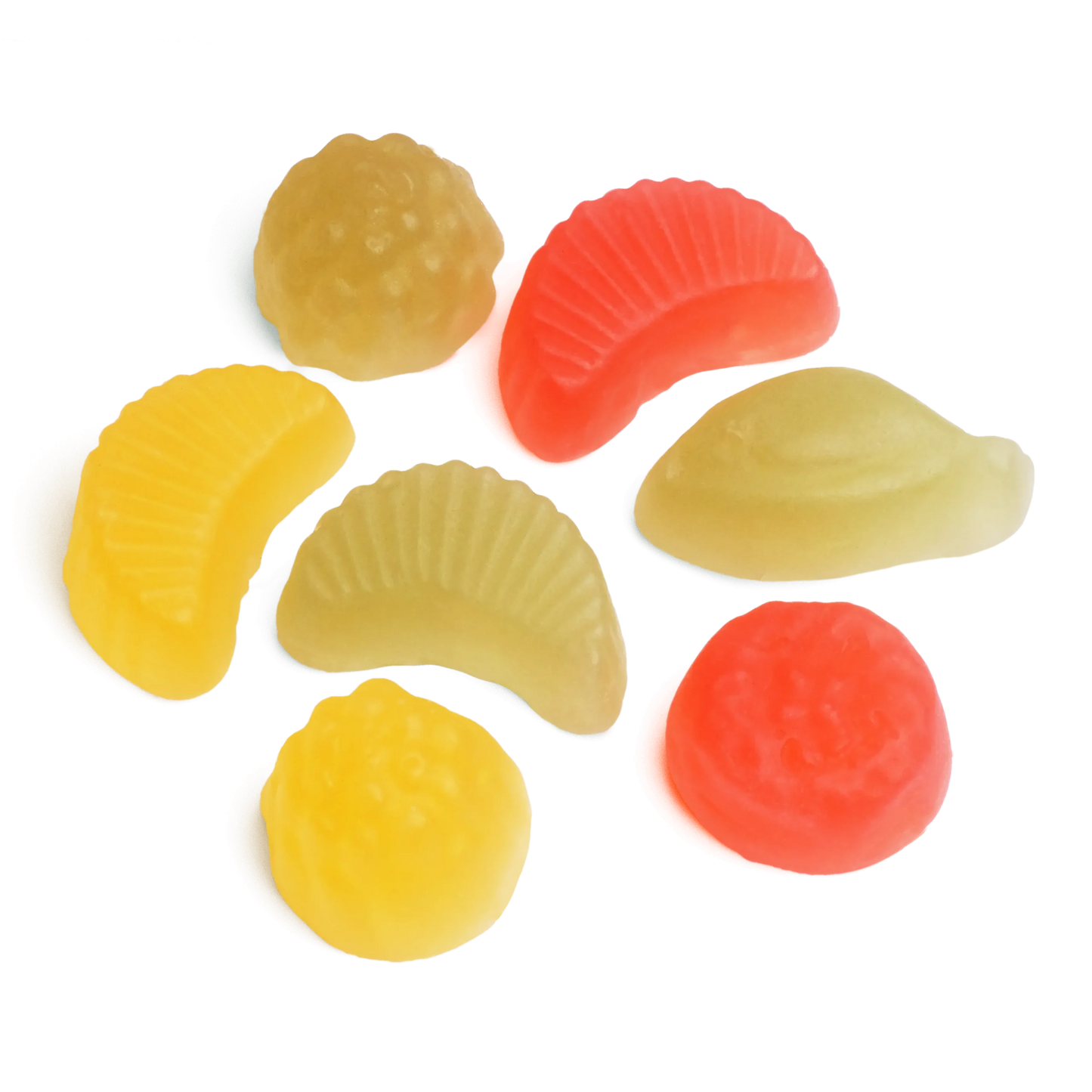 Fruxo Display – a colorful assortment of chewy fruit-flavored Swedish candy.