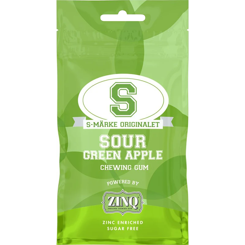 S-Märke Sour Apple Chewing Gum