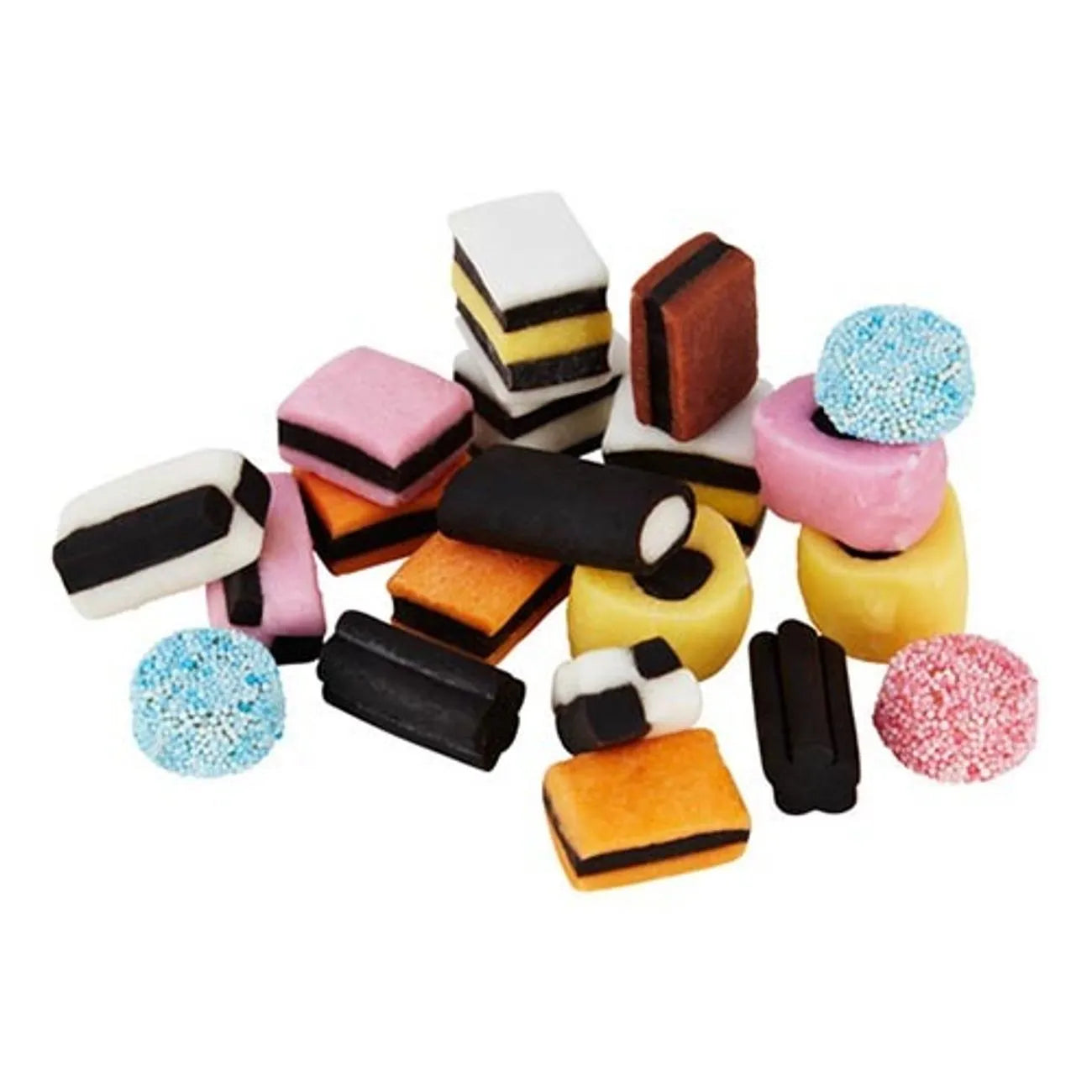 Licorice from Swedish Candy Store, featuring both traditional salty and sweet options for licorice enthusiasts.