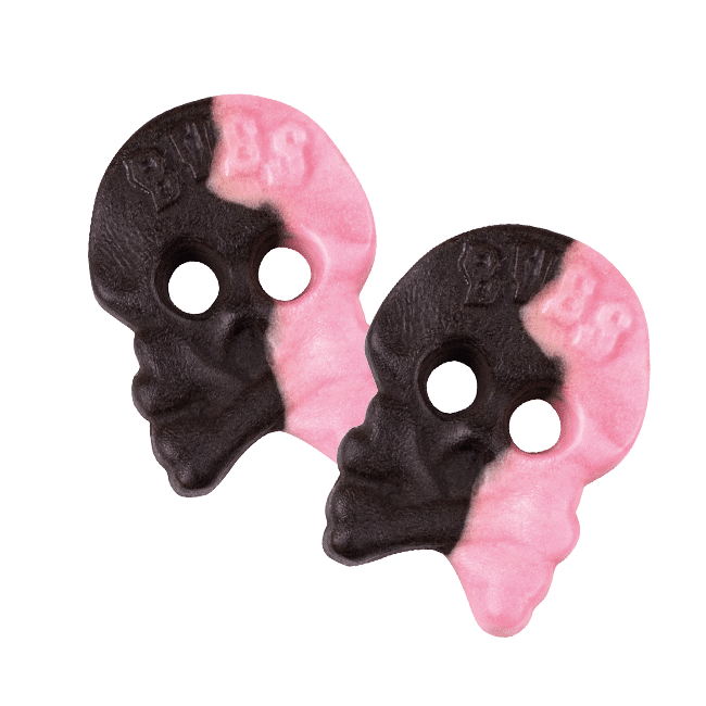 Raspberry/Licorice Skull Foam