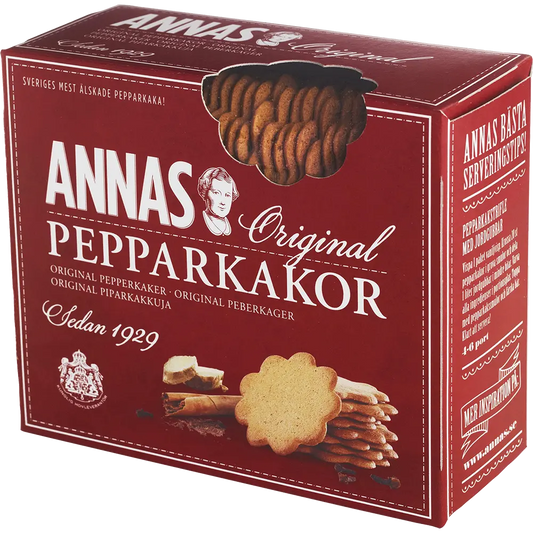 Annas Pepparkakor Original offers the authentic taste of Swedish gingerbread cookies, perfect for the holiday season.