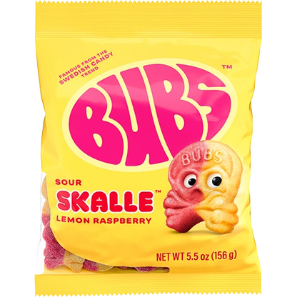 Bubs Sour Lemon Raspberry Skalle