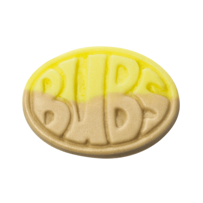 Bubs Banana Caramel – a chewy Swedish candy with a sweet banana flavor and a smooth caramel twist, perfect for candy lovers.