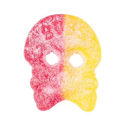 Bubs Big Sour Skulls – large skull-shaped Swedish candy with a bold sour flavor and a chewy texture.