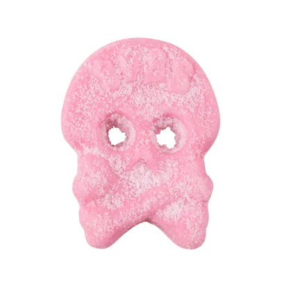 Bubs Cool Raspberry Skull is a chewy Swedish candy combining bold raspberry flavor with a fun skull shape.