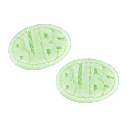 Bubs Goody Fruity Pear – a chewy Swedish candy featuring a sweet, fruity pear flavor.