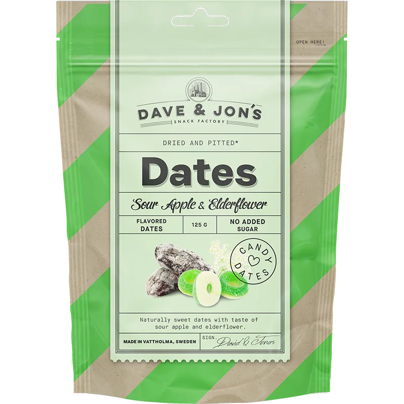 Dave & Jons Sour Apple & Elderflower Dates