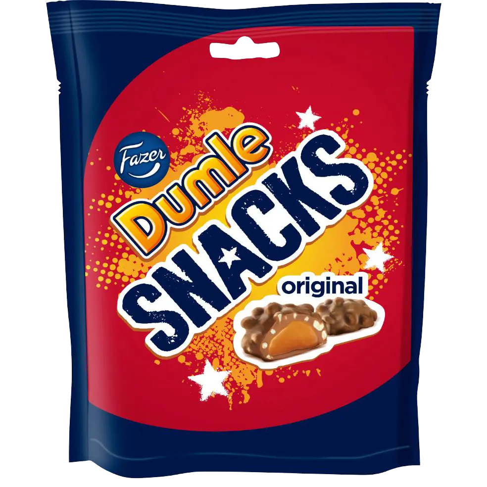 Dumle Snacks by Fazer, a delicious blend of chocolate and crunchy puffed rice