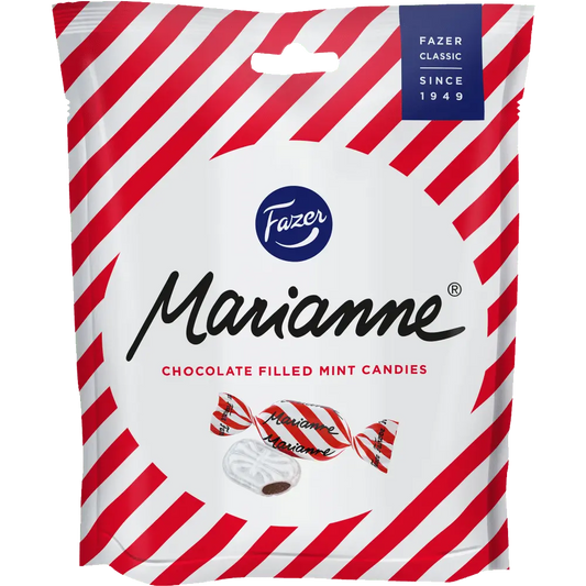 Fazer Marianne – a classic Swedish candy featuring mint-flavored chocolate, perfect for a refreshing treat.