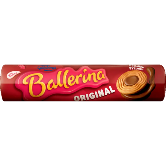 Göteborg Ballerina Original – classic Swedish cookies with a creamy nougat filling and a crisp outer biscuit.