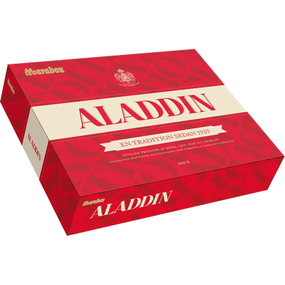 Aladdin Milk Chocolate by Marabou, a beloved Swedish candy box with rich chocolate and indulgent centers.