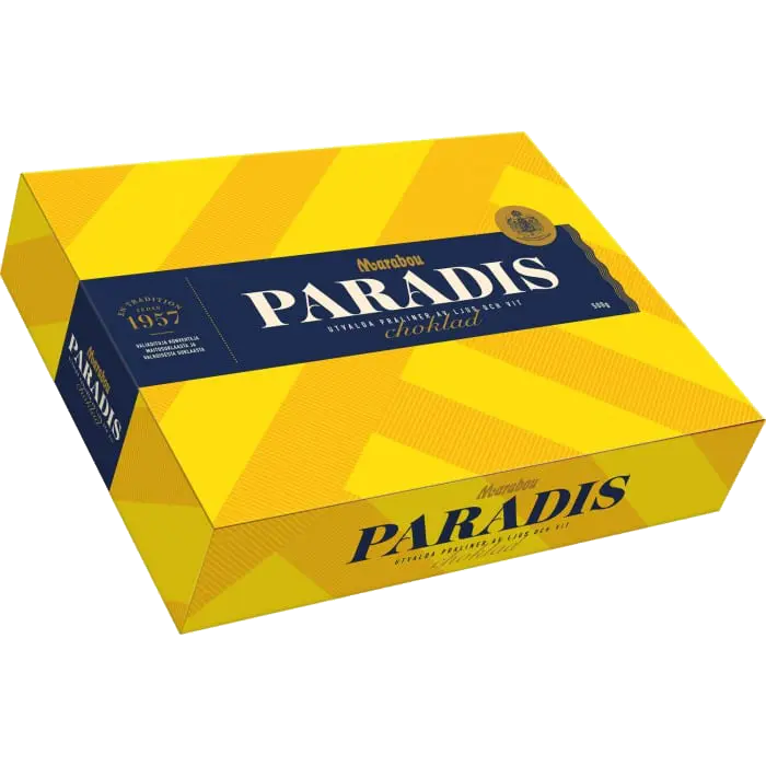 Paradis Milk Chocolate by Marabou, a delightful Swedish candy selection with smooth milk chocolate and indulgent centers.