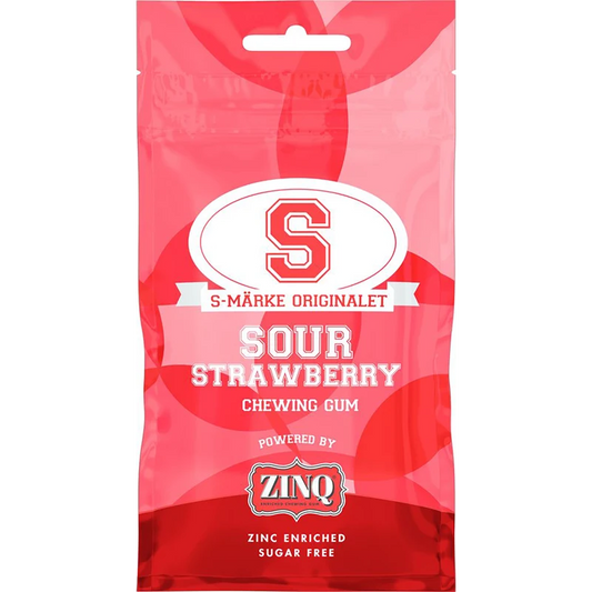 S-Märke Sour Strawberry Chewing Gum