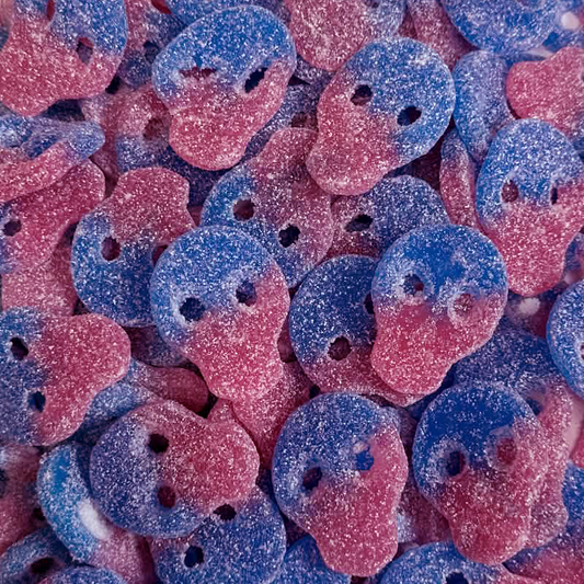 Sour Veggie Raspberry/Blueberry Skulls