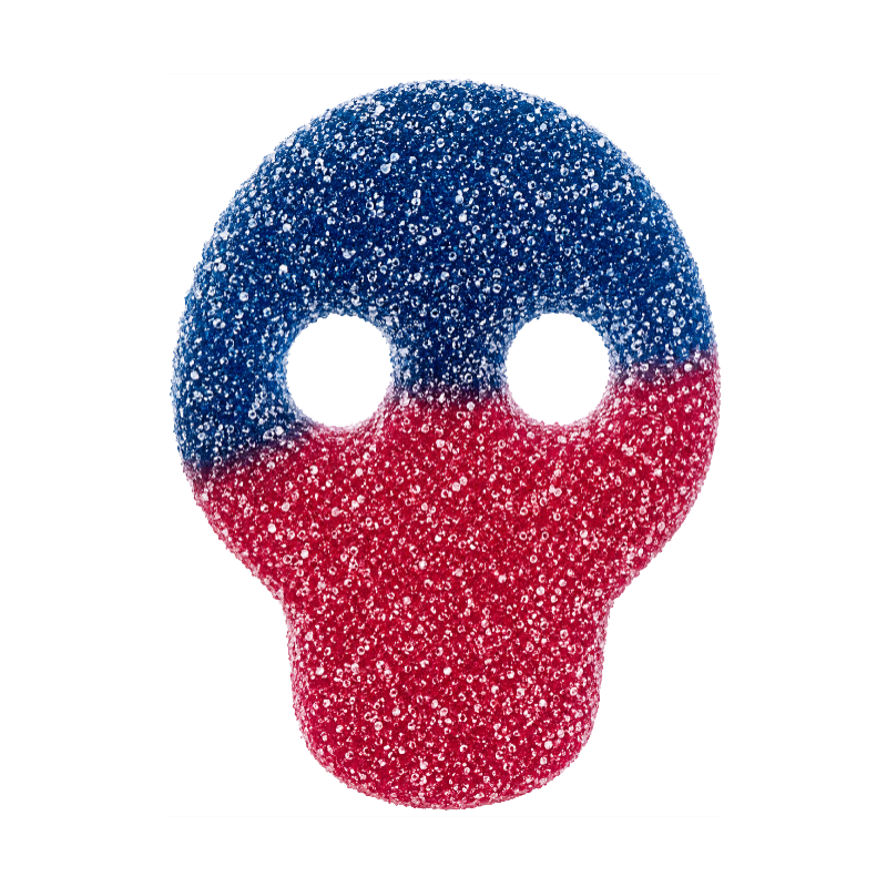 Sour Veggie Raspberry/Blueberry Skulls