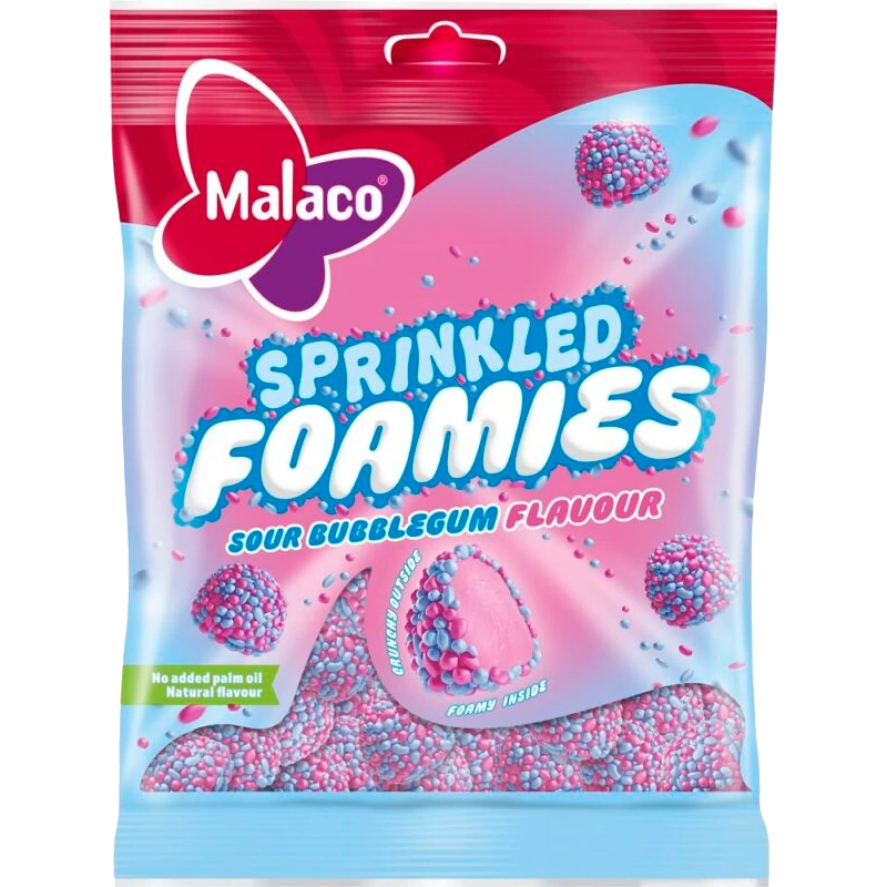Sprinkled Foamies Sour Bubblegum