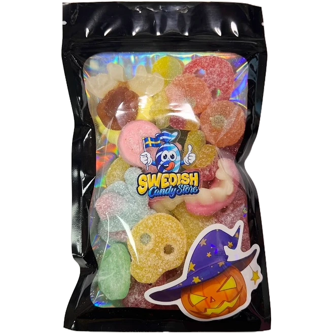 Swedish Candy Store Halloween Spooky Mix – a festive assortment of Swedish candy with spooky-themed treats for Halloween.