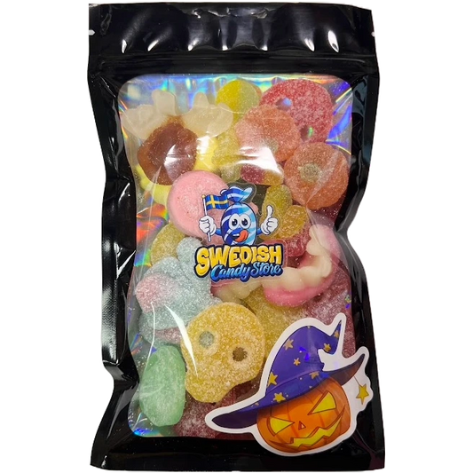 Swedish Candy Store Halloween Spooky Mix – a festive assortment of Swedish candy with spooky-themed treats for Halloween.