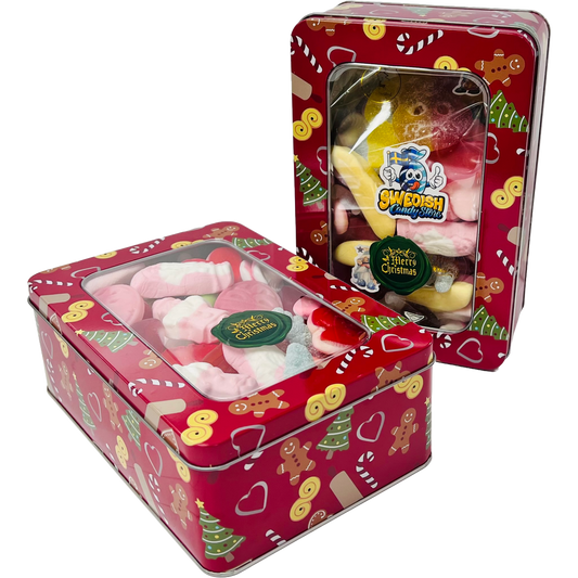 Swedish Candy Store Santa’s Box – a festive assortment of Swedish candy, perfect for the holiday season.