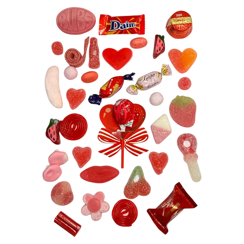 A 450g bag of Swedish Candy Store's Signature Cupid Mix, featuring a delicious blend of sweets for a romantic treat.